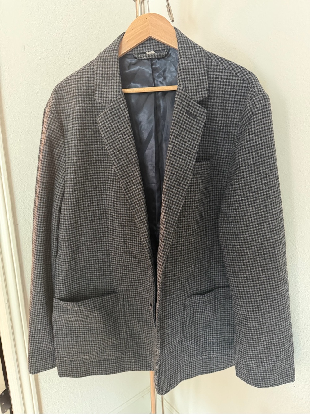 Good fellow & Co Gray Houndstooth Blazer